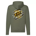 zelená mikina na zips s logom rába