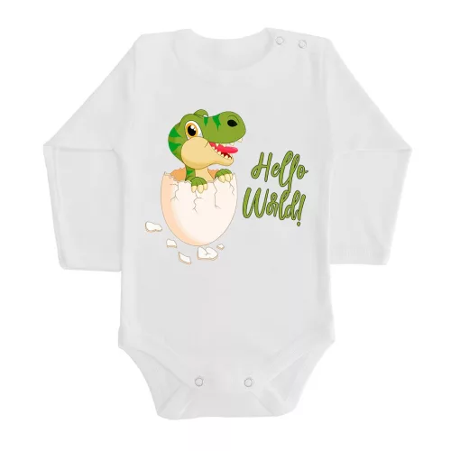 little chlapec dlhý rukáv body pre bábätká biely