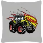 claas axion šedý bavlnený vankúš