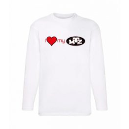 milujem svoj mtz! biele tričko s dlhým rukávom