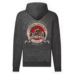 american custom bike motorcycle mikina na zips, sivá