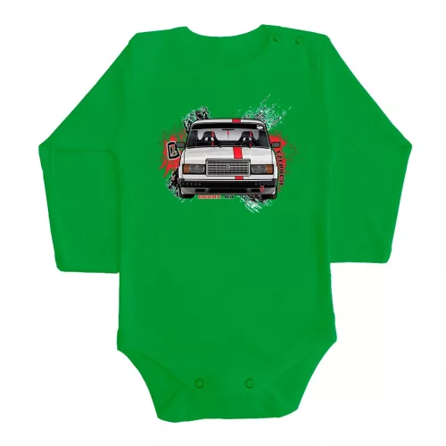 lada 2107 zelená dojčenské body s dlhým rukávom