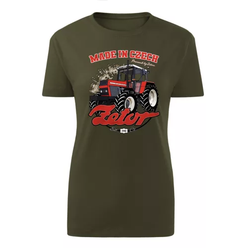 dámske tričko zetor 10245 zelený traktor