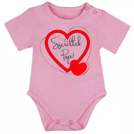   body pre bábätká ružová krátky rukáv "milujem ťa, otec.".
