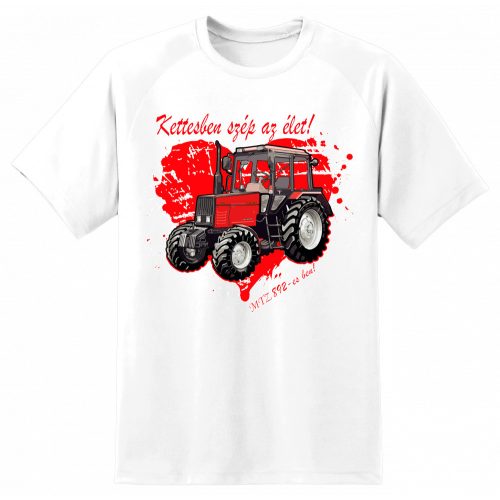 život je krásny pre dvoch! v mtz 892! biele tričko s krátkym rukávom