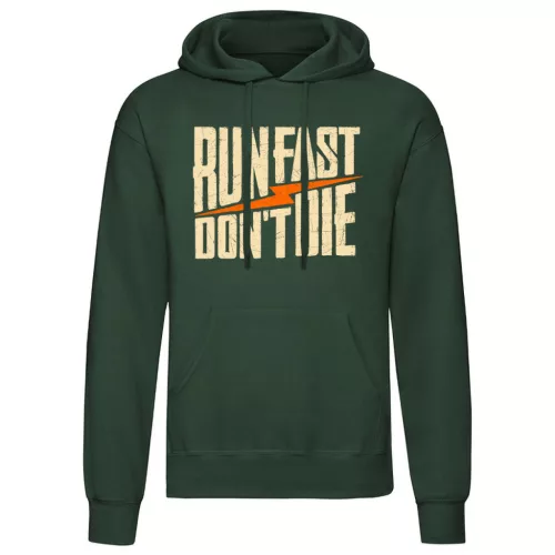run fast…zelená sveter s klokaním vreckom