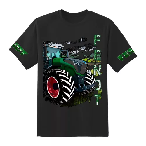 čierne tričko s fendt