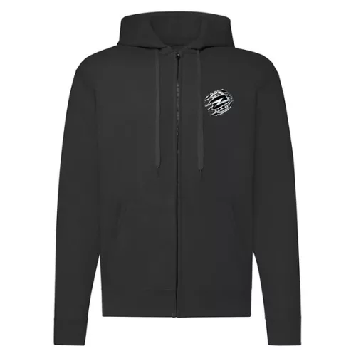 čierna mikina opel na zips