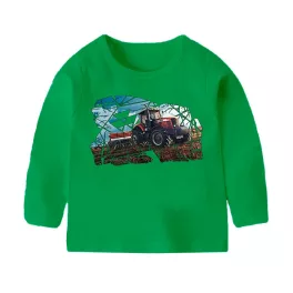 massey ferguson zelené detské tričko s dlhými rukávmi
