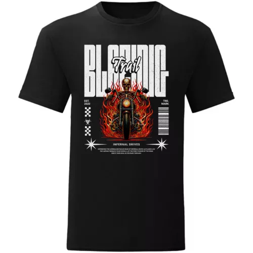 blazing motorcycle tričko čierne
