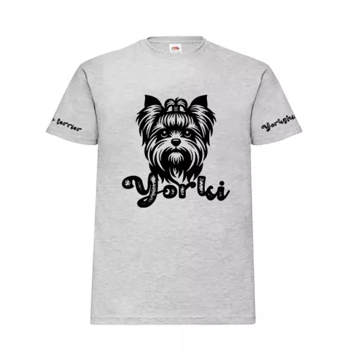 pánske tričko yorkšír svetlo šedé veľký vzor