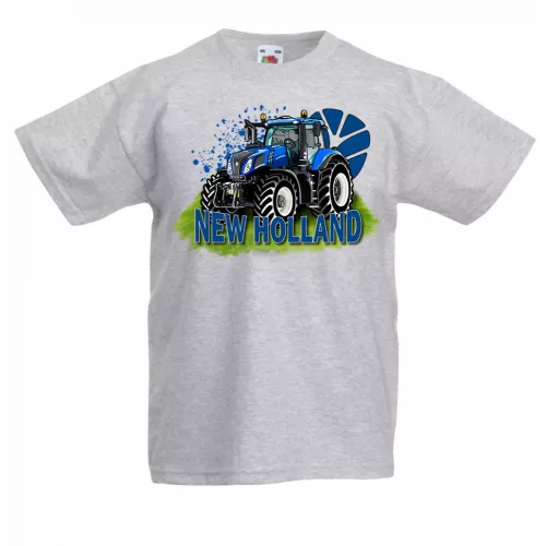 new holland detské tričko šedé