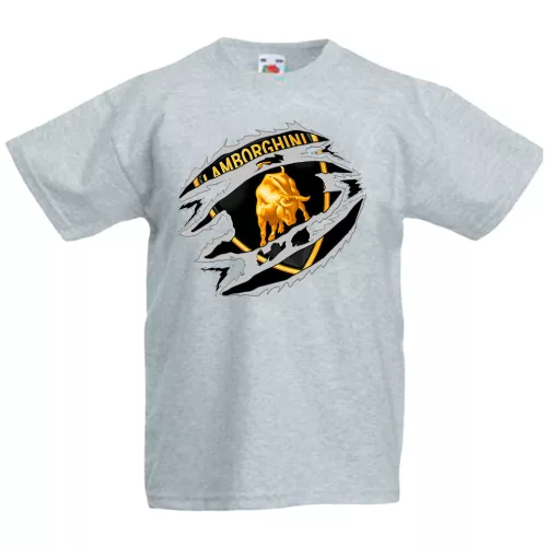 detské tričko lamborghini šedé