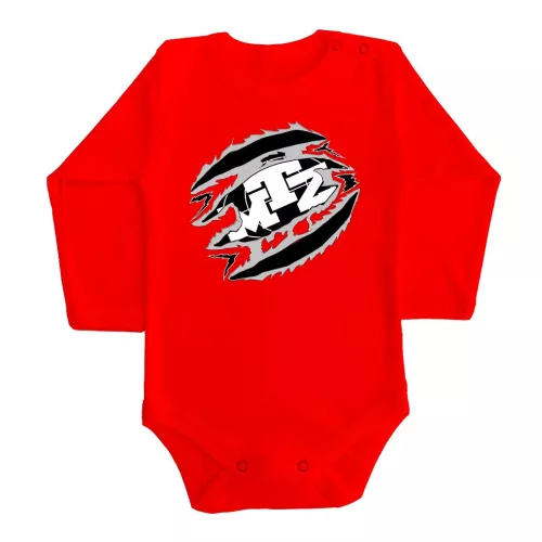 mtz červené dlhý rukáv dojčenské body