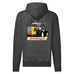 rába steiger tmavosivý sveter s kapúcou na zip