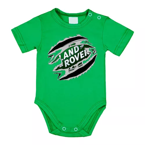 land rover zelené dojčenské telo s krátkym rukávom
