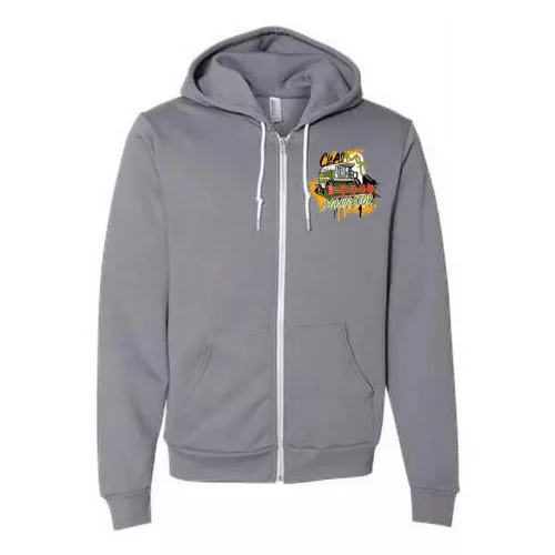 claas dominator zips svetlo sivá mikina