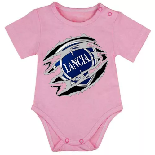 lancia ružová dojčenské telo s krátkym rukávom