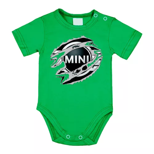 mini zelené dojčenské telo s krátkym rukávom