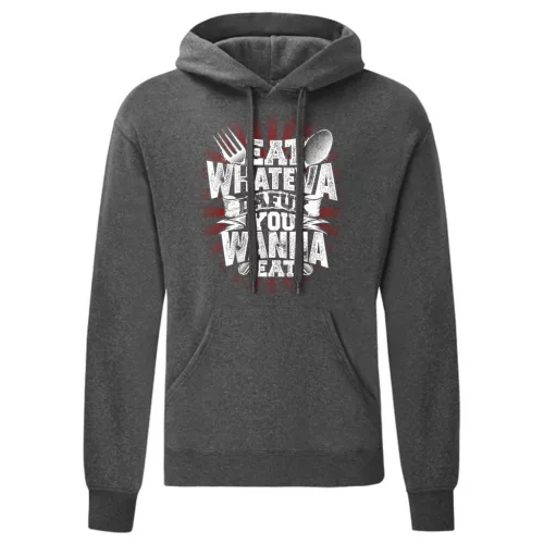 eat whateva…sivá sveter s klokaním vreckom