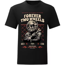 forever two wheels tričko čierne