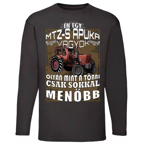 som otec mtz... tričko /mtz-50/ dlhý rukáv čierne