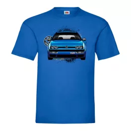 tričko vw golf mk3 modré