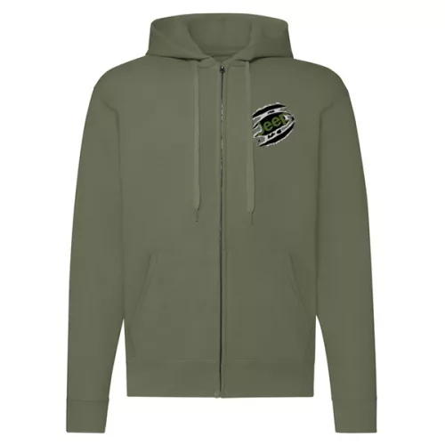 jeep zips zelená mikina