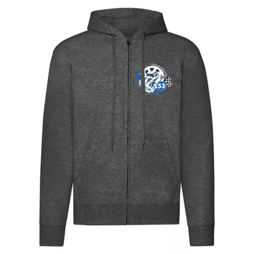rallys volkswagen beetle (käfer) tmavosivá mikina na zips