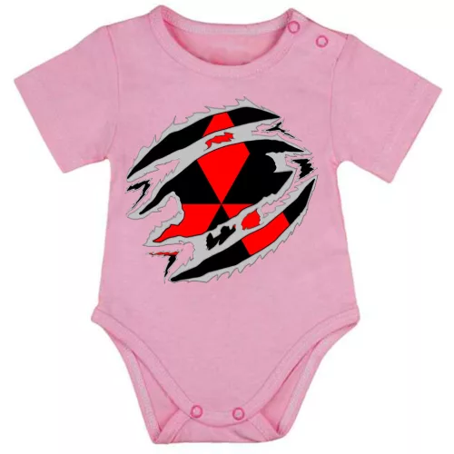 mitsubishi ružové dojčenské telo s krátkym rukávom