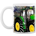 súprava trička s hrníčkom zelený traktor