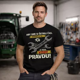 Som mechanik traktorov! Čierne tričko