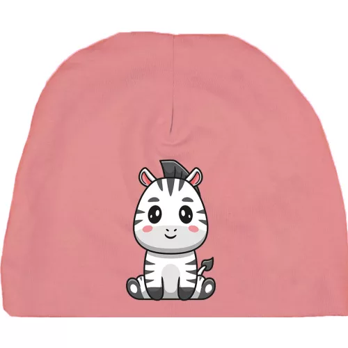 zebra dieťa čiapka ružová farba