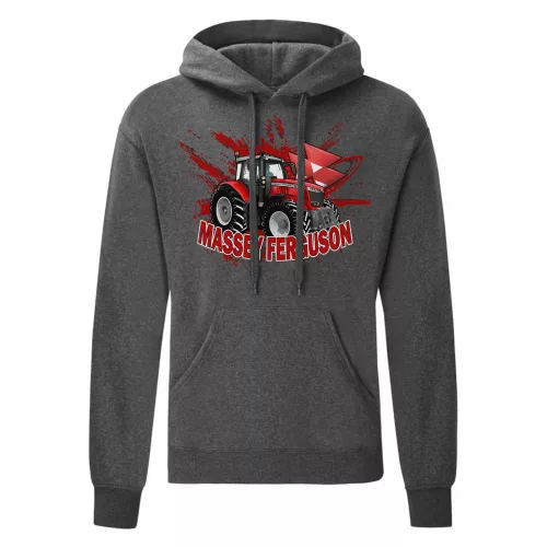 massey ferguson svetr s mikinou tmavo šedý