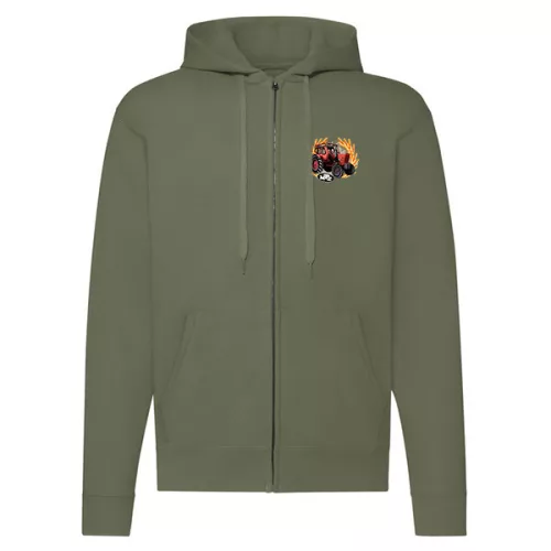 mtz 50 zips zelená mikina