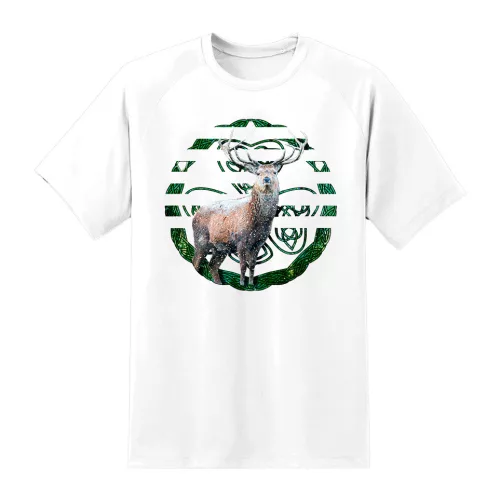 zimné tričko jeleň biely