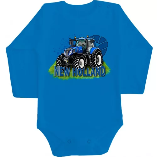 new holland body pre bábätká modrý dlhý rukáv