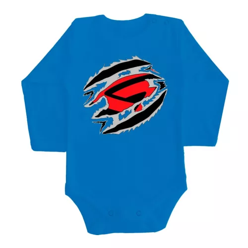 belorusko modré dojčenské telo s dlhým rukávom