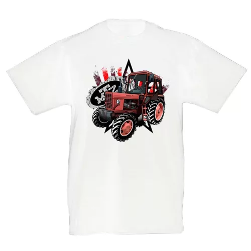 detské tričko mtz 82 tractor biele