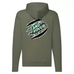 land rover zelená mikina na zip