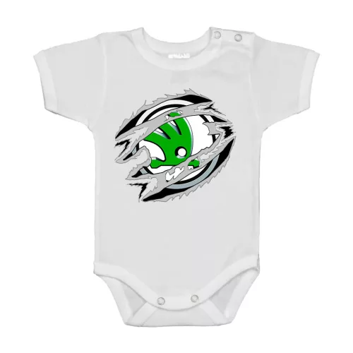 skoda biely krátky rukáv dojenské body