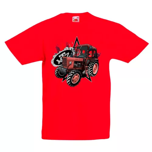 detské tričko mtz 82 traktor červené