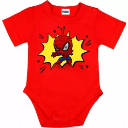 spiderman body pre bábätká červená