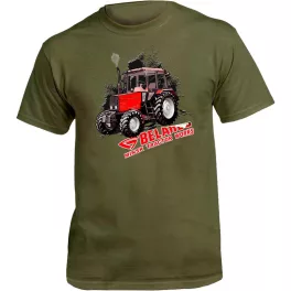 tričko belarus tractor military zelená