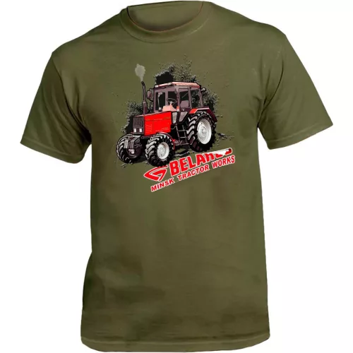 tričko belarus tractor military zelená
