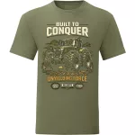 Built to Conquer zelené tričko (S anglickým textom)