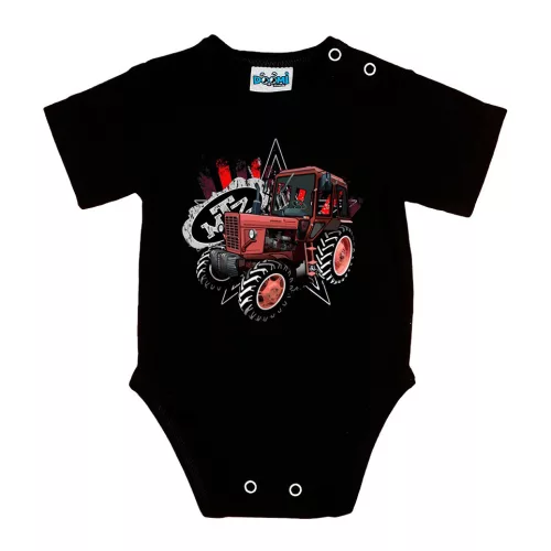 mtz 82 body pre bábätká čierna krátky rukáv