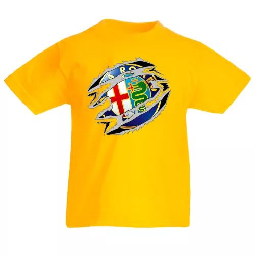 detské tričko alfa romeo žlté