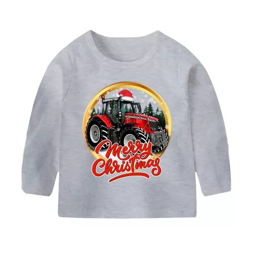 detské tričko s dlhým rukávom massey ferguson šedé