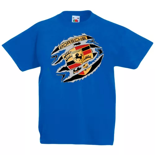 modré detské tričko porsche